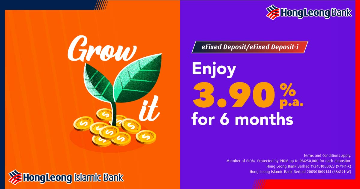 Fixed Deposit (FD) Promotion, eFD Promotion Hong Leong Bank