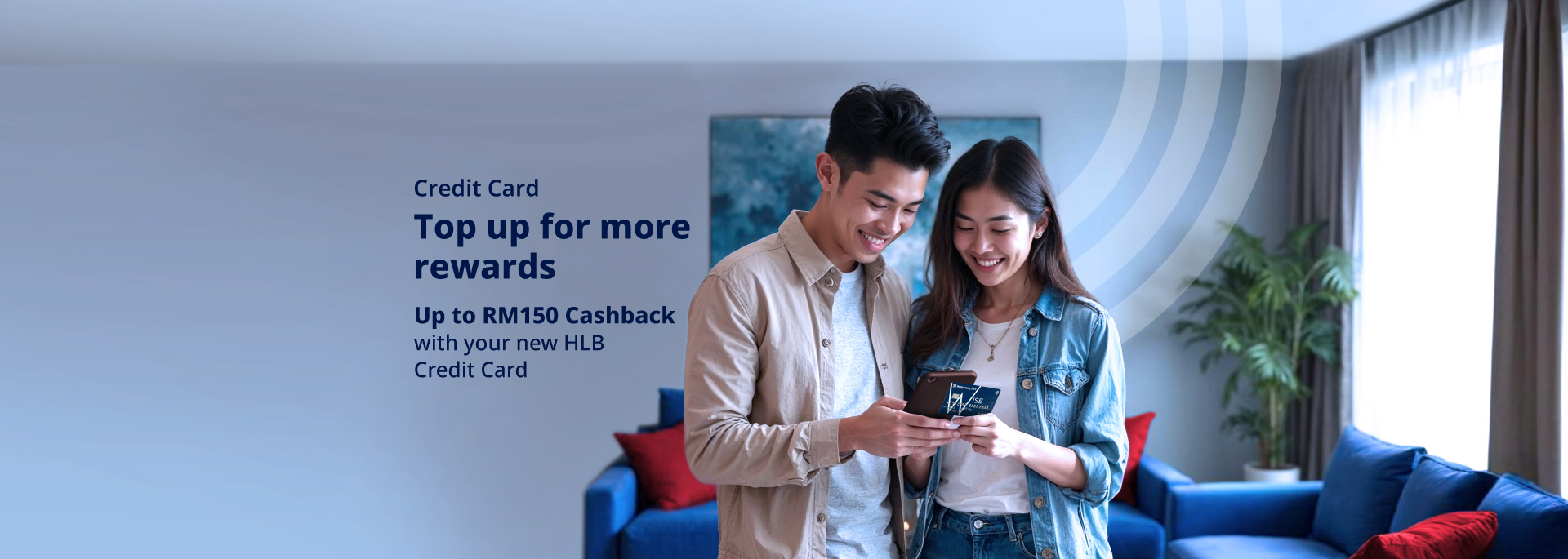 Apply & top up with your new HLB Credit Card