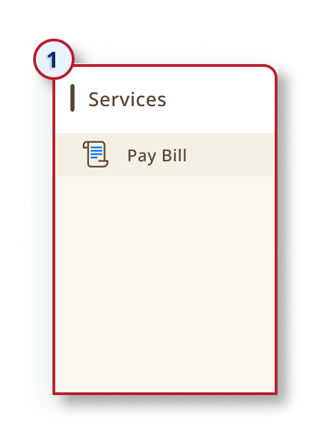 Bill Payment Step 1