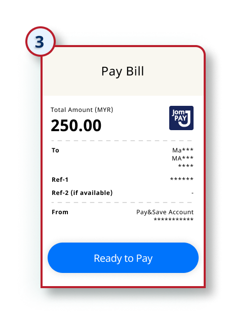 Bill Payment Step 3