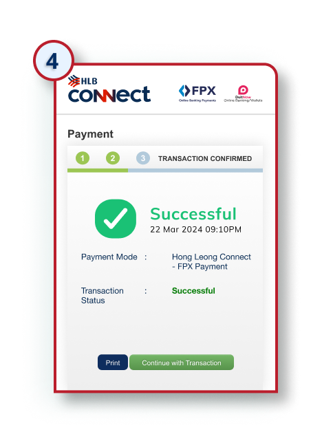 FPX or DuitNow Online Banking/Wallets Step 4