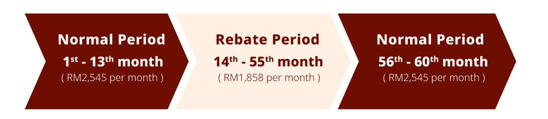 normal period & rebate period