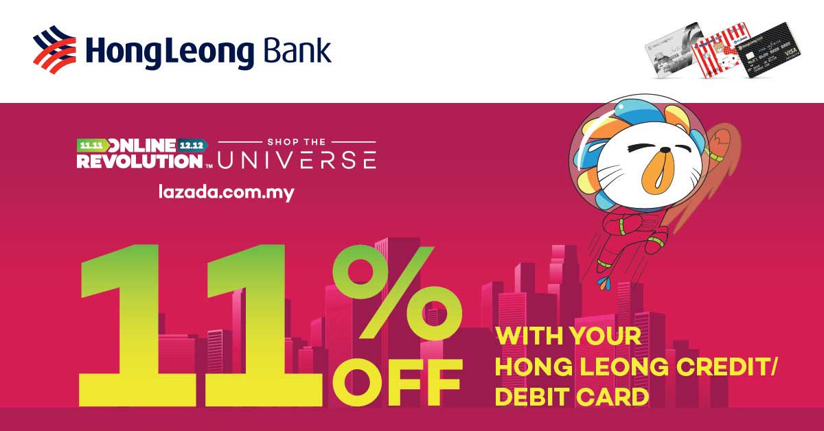 Lazada Online Revolution 11% Off - Hong Leong Bank